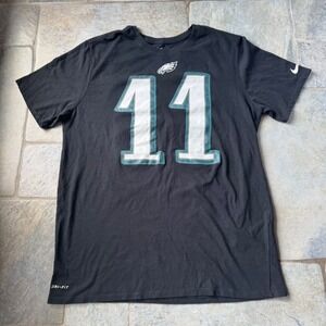 Nike Dri-Fit Eagles #11 Carson Wentz T-Shirt Men's XL | Front &‎ Back Graphic